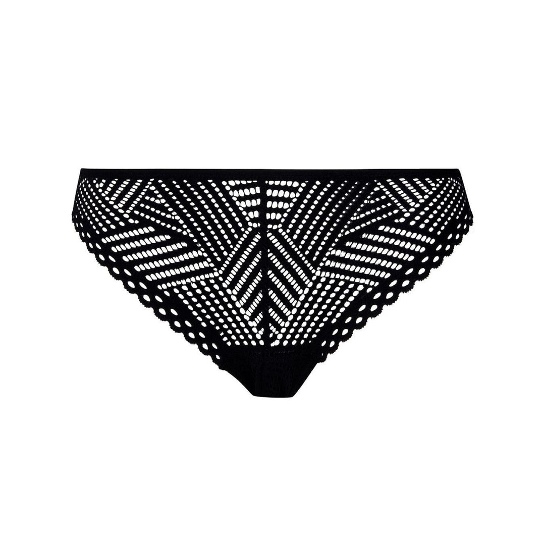 Antigel By Lise Charmel Tressage Graphic Low Waist Brief - Tressage Noir Brief Antigel by Lise Charmel 