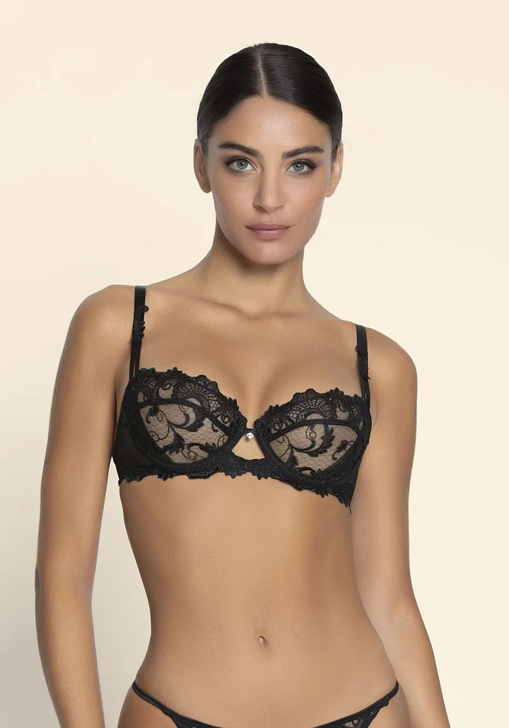 Lise Charmel - Dressing Floral Half Cup Bra Noir