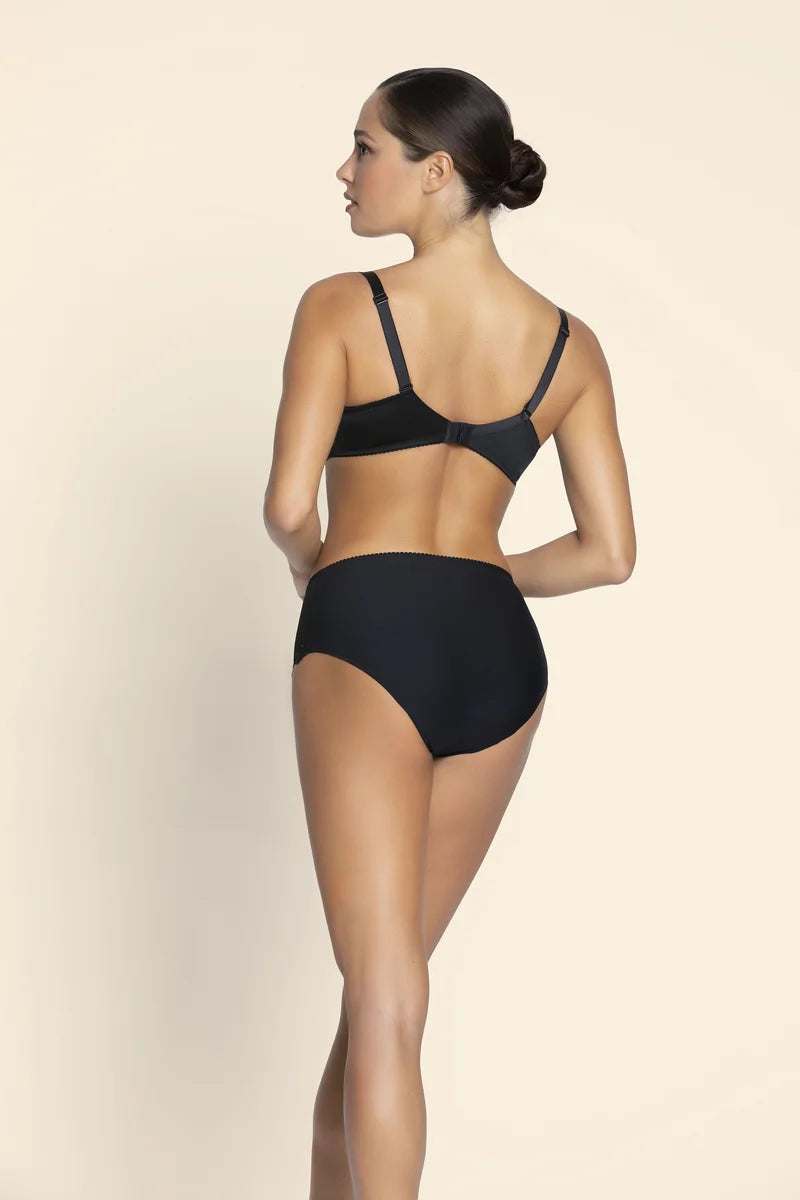 Lise Charmel - Slip Taille Haute Dressing Floral Noir