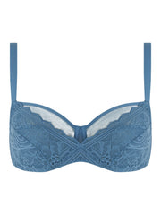 Chantelle Easyfeel - Floral Touch Covering Underwired Bra Jeans Blue