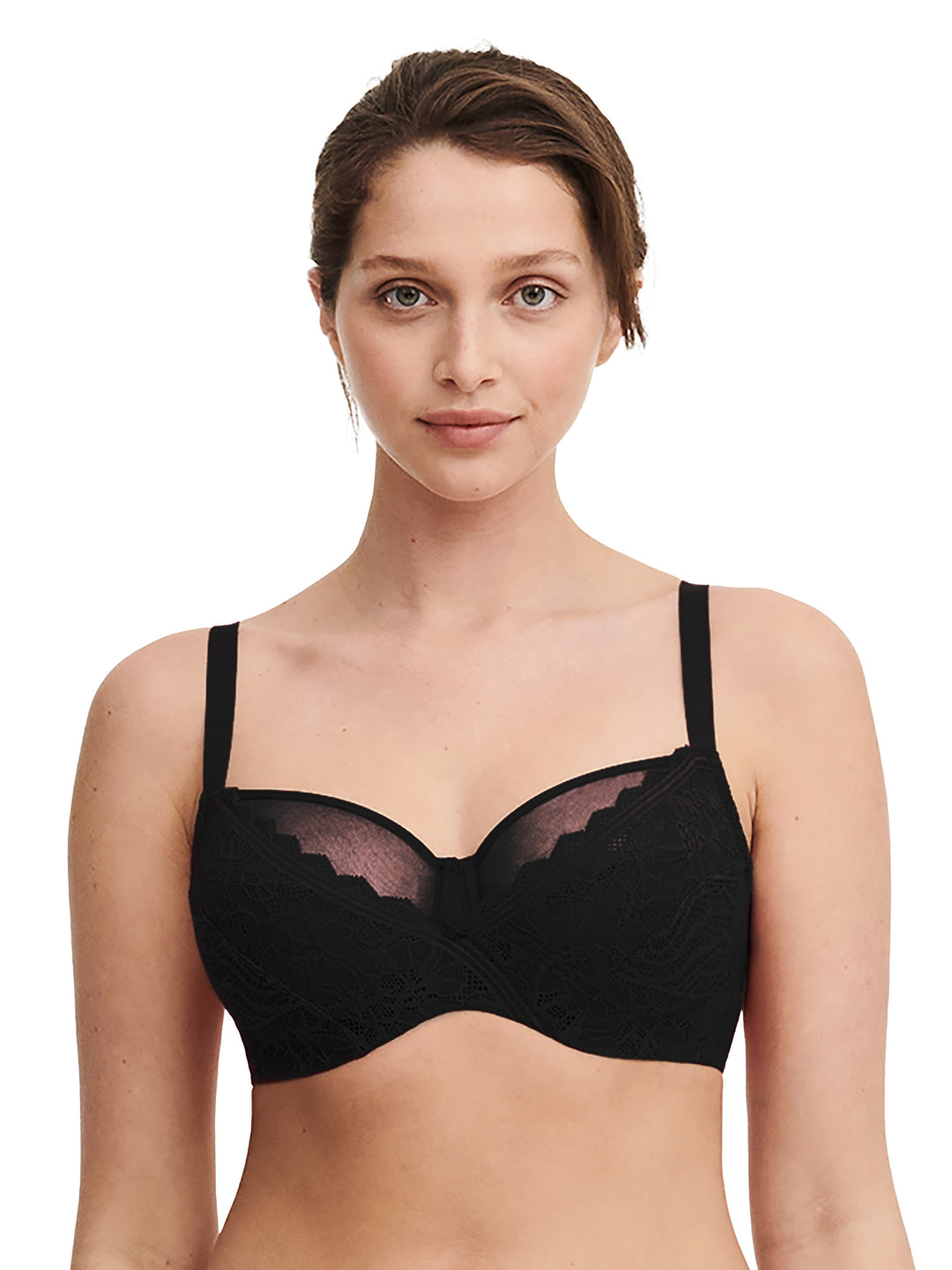 Chantelle Floral Touch Full Cup Bra - Black Full Cup Bra Chantelle 