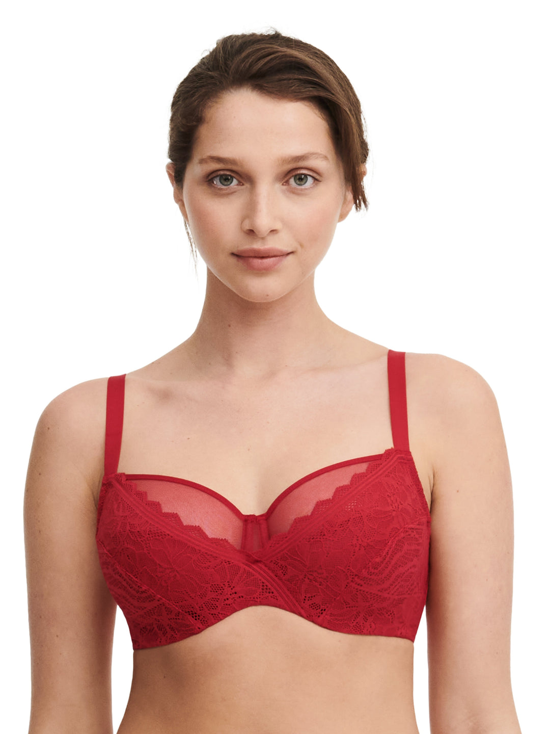 Chantelle Easyfeel - Floral Touch Full Cup Bra Scarlet Full Cup Bra Chantelle EasyFeel 