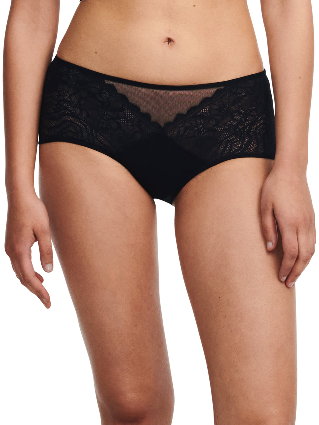 Chantelle Floral Touch Shorty - Black Shorty Chantelle 
