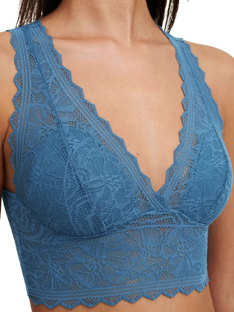 Chantelle EasyFeel - Floral Touch Wirefree Triangle Foam Bra Jeans Blue