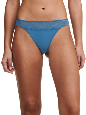 Chantelle Easyfeel - Floral Touch Tanga Jeans Blue