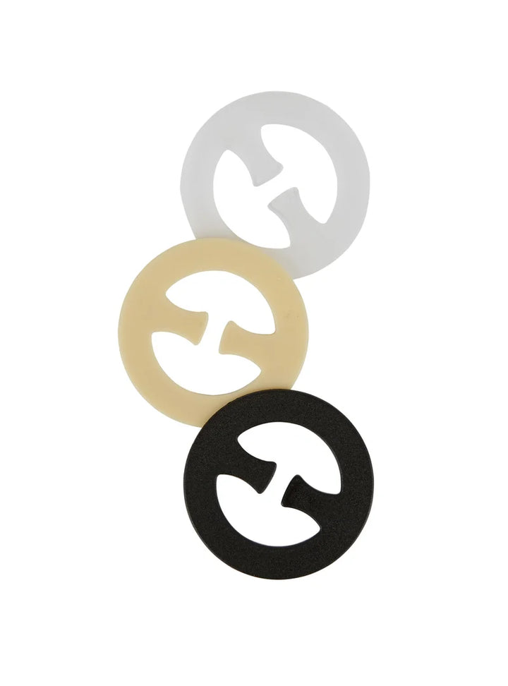 Secret Weapons - Bra Bits Circle Bra Clips Clear, Nude & Black