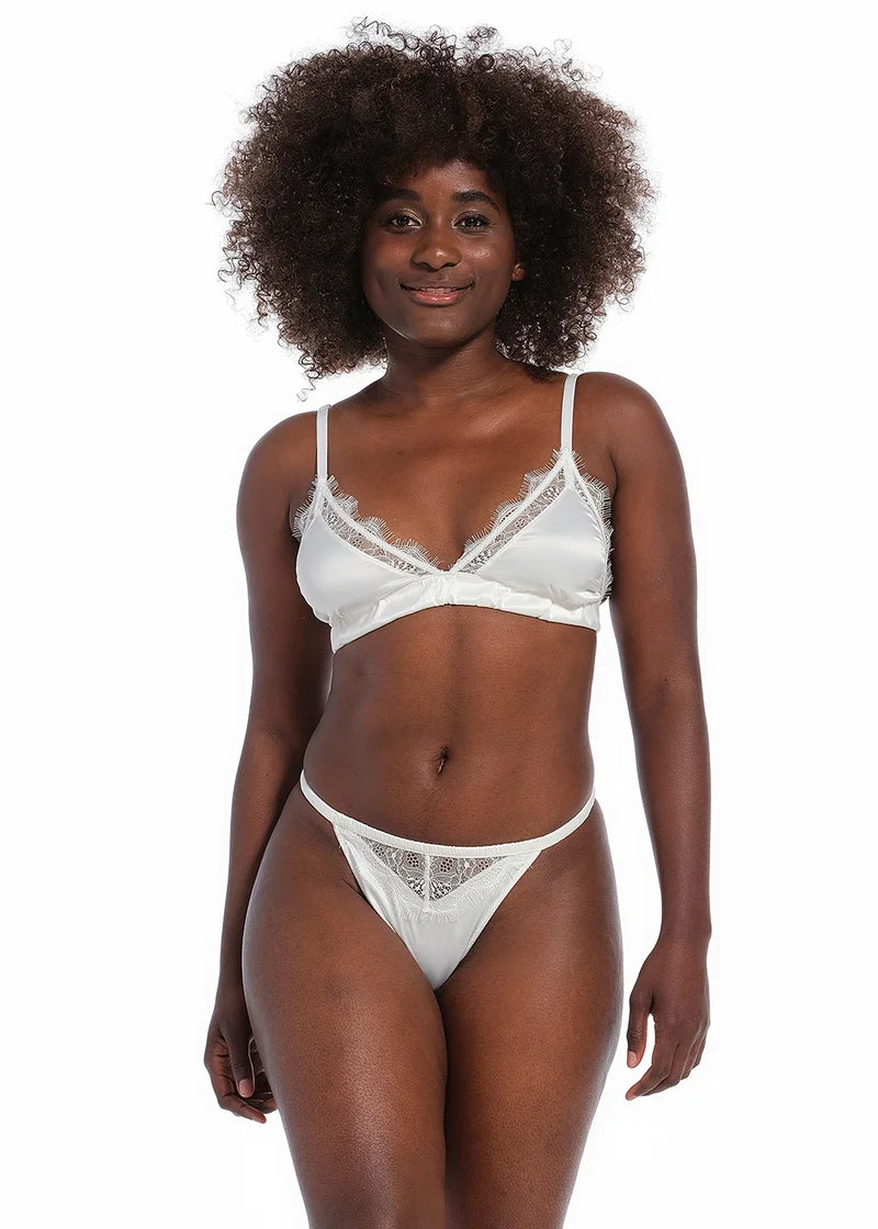 Magic - Satin Lace Bralette Ivory