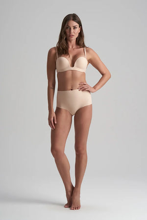 ByeBra - Low Back Shapewear (Light Support) Deep Plunge Strapless Bra Beige