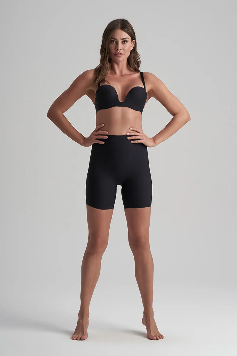 ByeBra - Low Back Shapewear (Light Support) Deep Plunge Strapless Bra Black