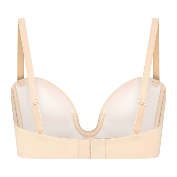 ByeBra - Low Back Shapewear (Light Support) Deep Plunge Strapless Bra Beige