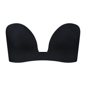 ByeBra - Low Back Shapewear (Light Support) Deep Plunge Strapless Bra Black
