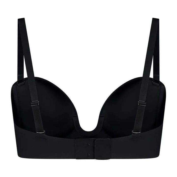 ByeBra - Low Back Shapewear (Light Support) Deep Plunge Strapless Bra Black
