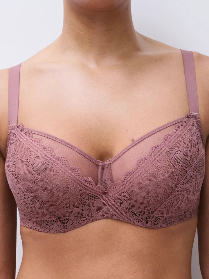 Chantelle - Floral Touch Very Covering Underwired Bra Rose Des Bois