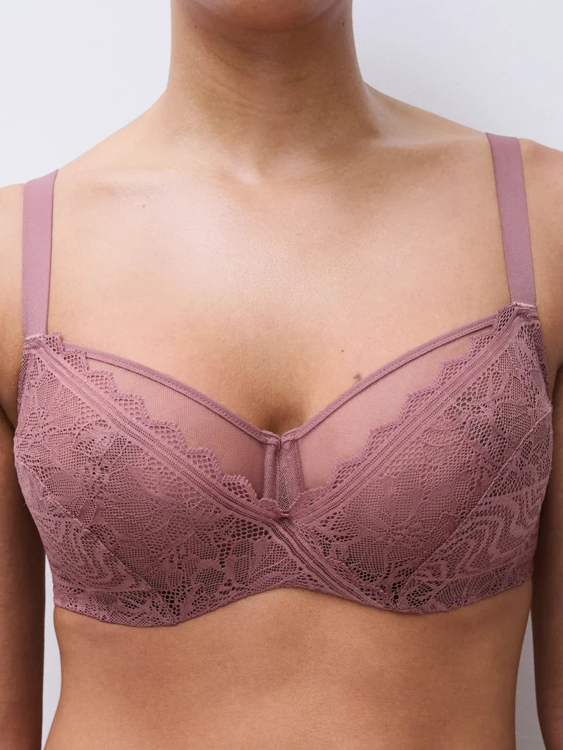 Chantelle - Floral Touch Very Covering Underwired Bra Rose Des Bois