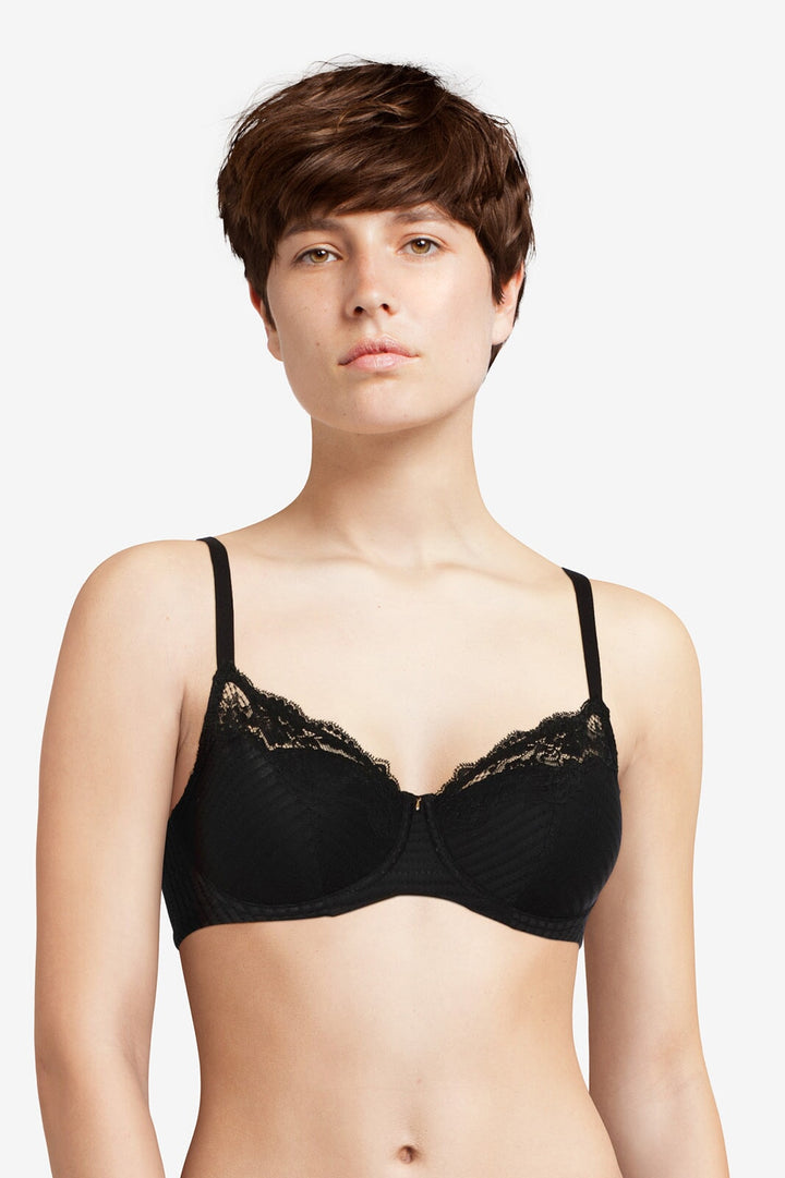 Chantelle EasyFeel - Reggiseno in schiuma coprente con ferretto Marilyn Reggiseno imbottito nero Chantelle EasyFeel