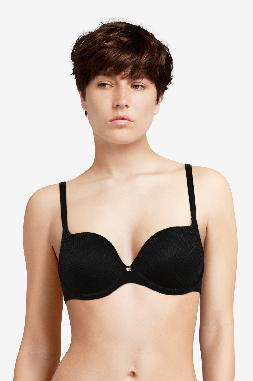 Chantelle EasyFeel - Emma Underwired Covering Bra Black Full Cup Bra Chantelle EasyFeel 