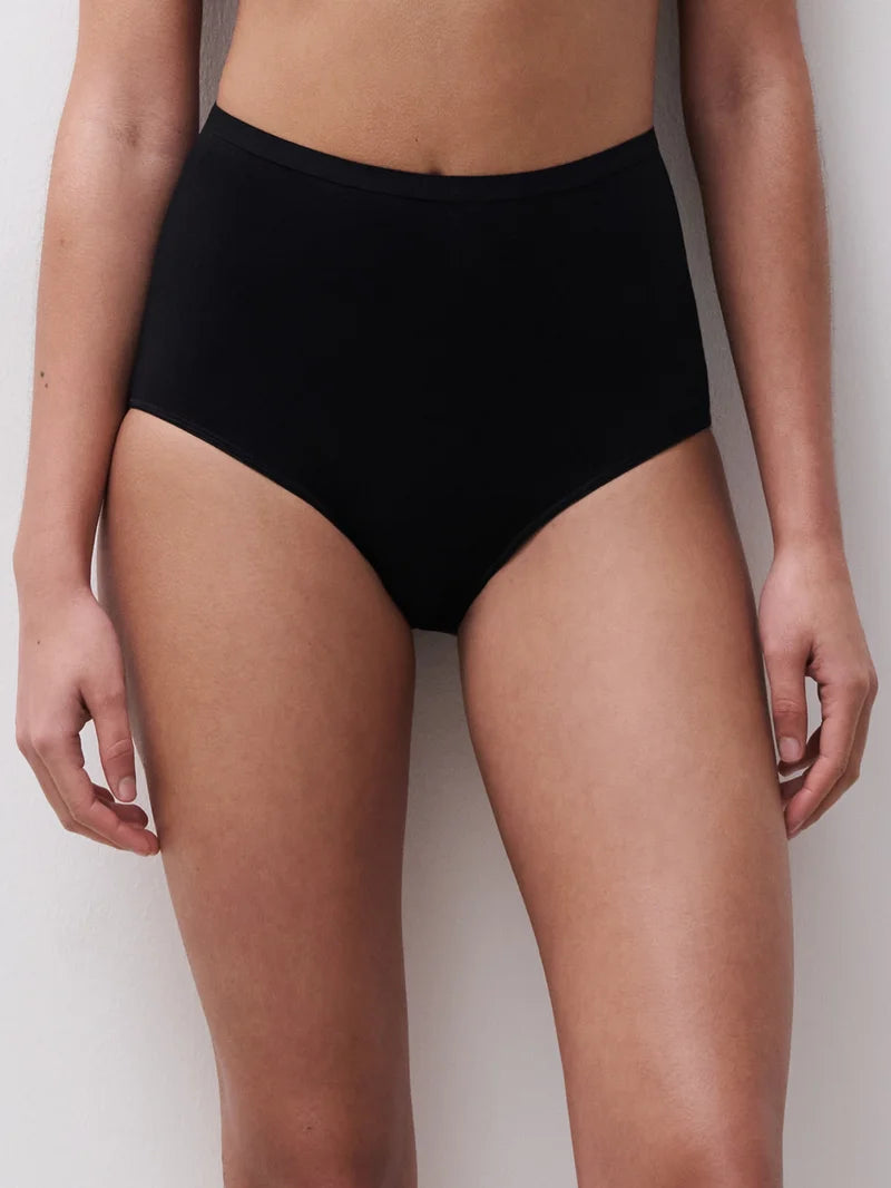Femilet - Basic Cotton High Waist Brief Black
