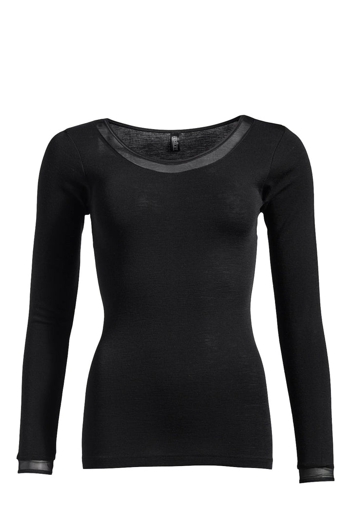 Femilet Juliana T-Shirt mit langen Ärmeln – schwarzes Top Femilet