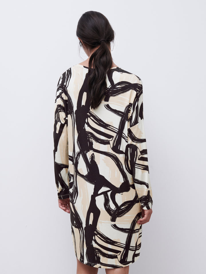 Femilet - Yara Bigshirt Long Sleeves Gradient Multicolor Print