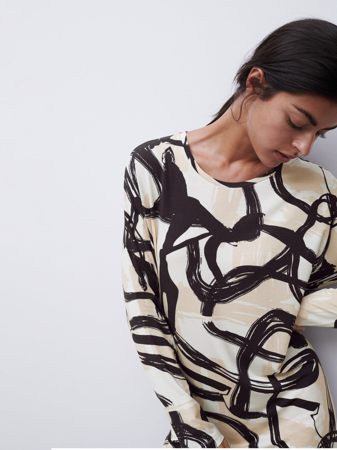Femilet - Yara Bigshirt Long Sleeves Gradient Multicolor Print