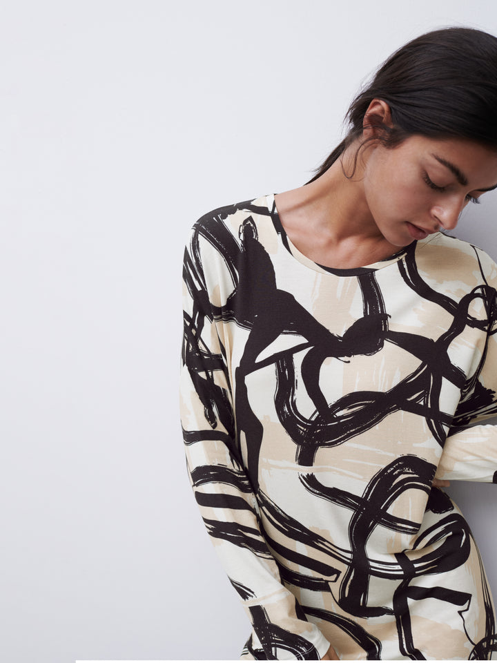 Femilet - Yara Bigshirt Long Sleeves Gradient Multicolor Print