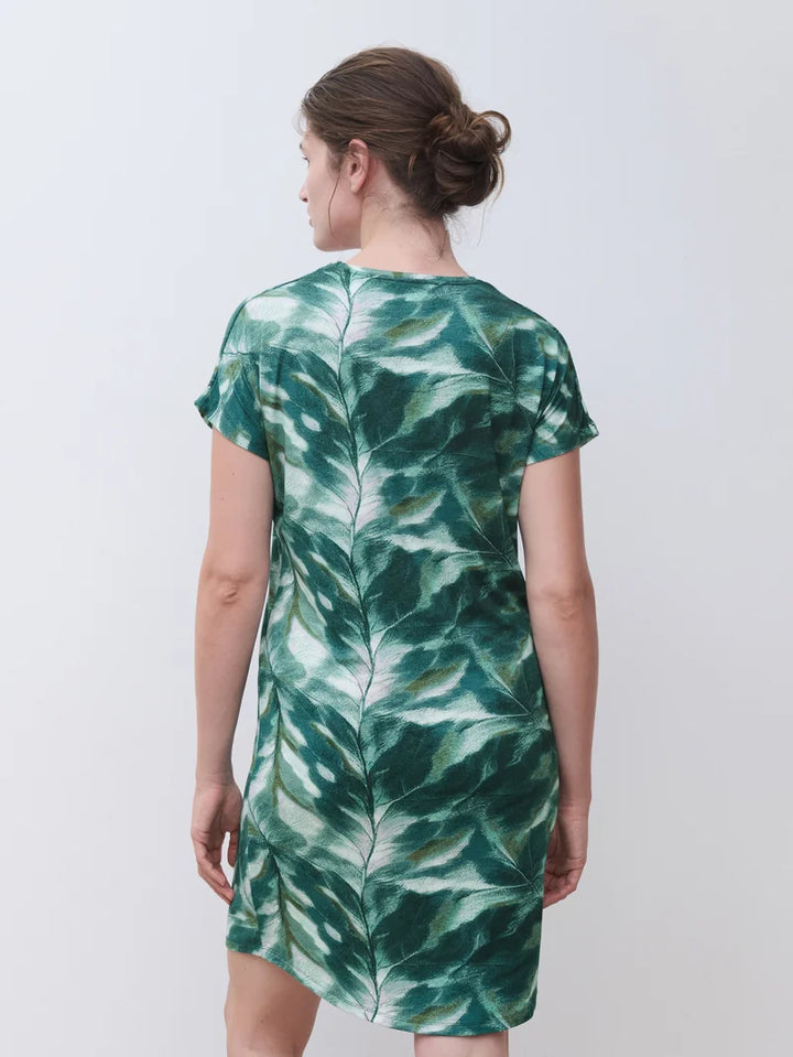 Femilet - Yara Big Shirt Long Sleeves Gradient Leaves