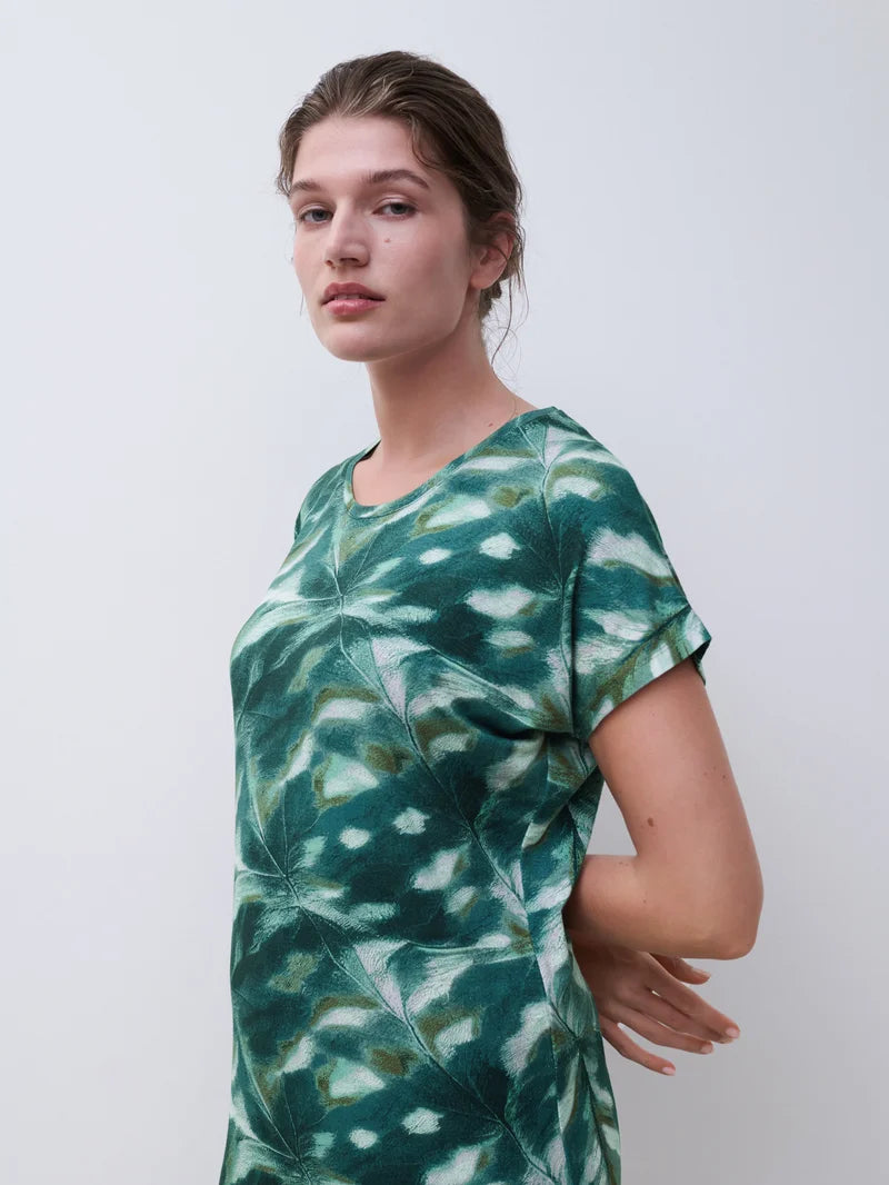 Femilet - Yara Big Shirt Long Sleeves Gradient Leaves