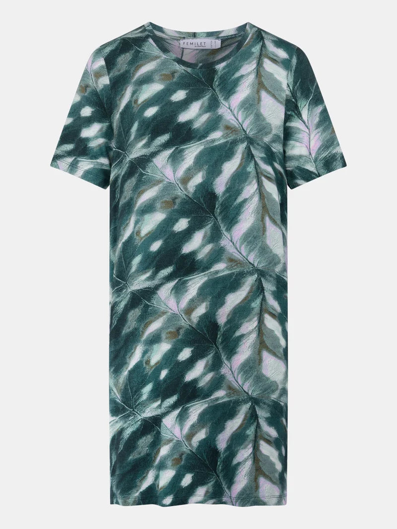 Femilet - Yara Big Shirt Long Sleeves Gradient Leaves