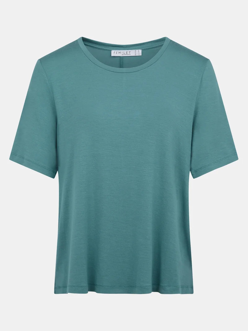 Femilet - Yara T-Shirt Short Sleeves Peacock Green