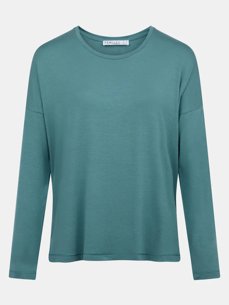 Femilet - Yara T-Shirt Long Sleeves Peacock Green