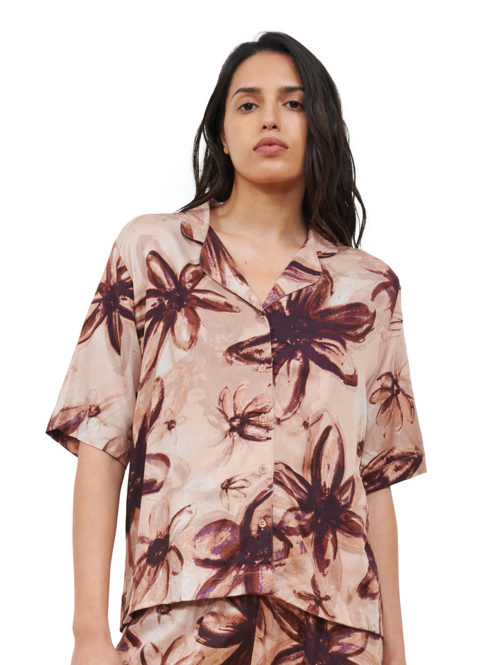 Femilet - Anna Short Sleeved Top Flower Pyjama Top Femilet 