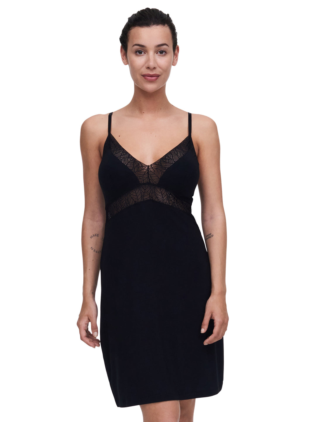 Платье-комбинация Femilet Jazz - черная ночная рубашка Femilet