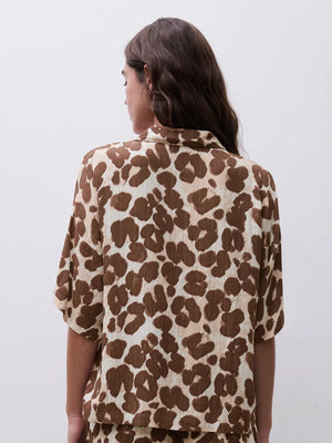 Femilet - Layla Short Sleeved Top Persian Leopard
