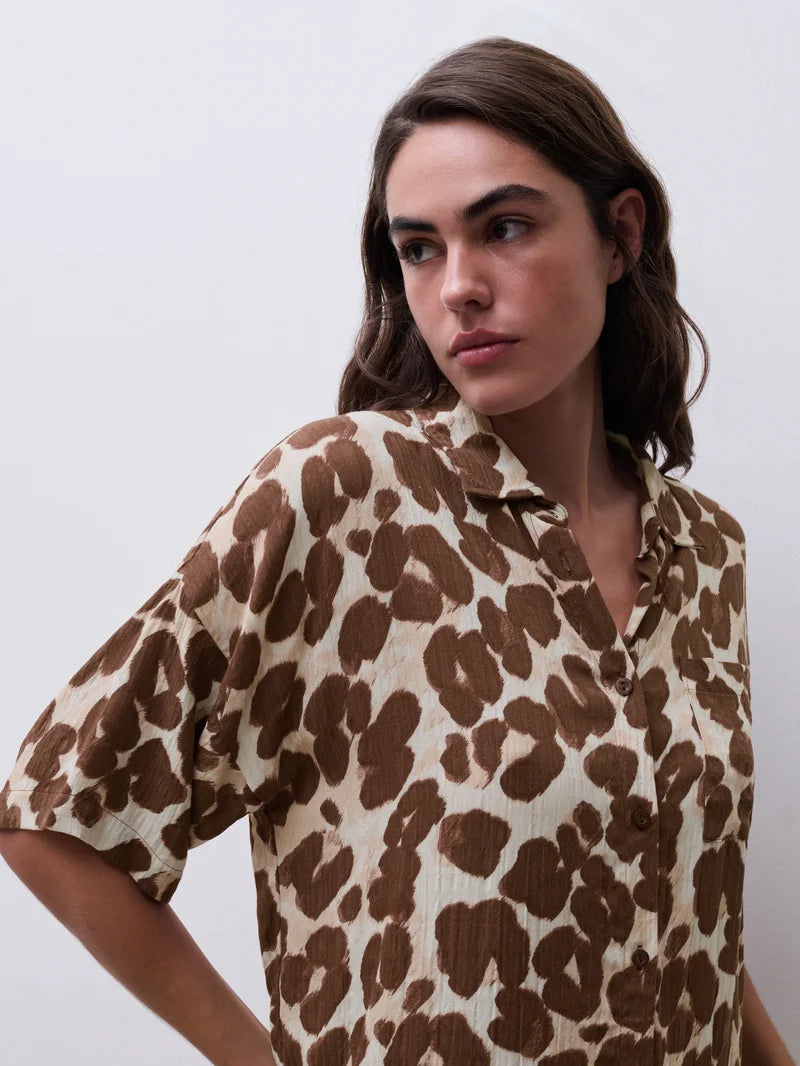 Femilet - Layla Short Sleeved Top Persian Leopard