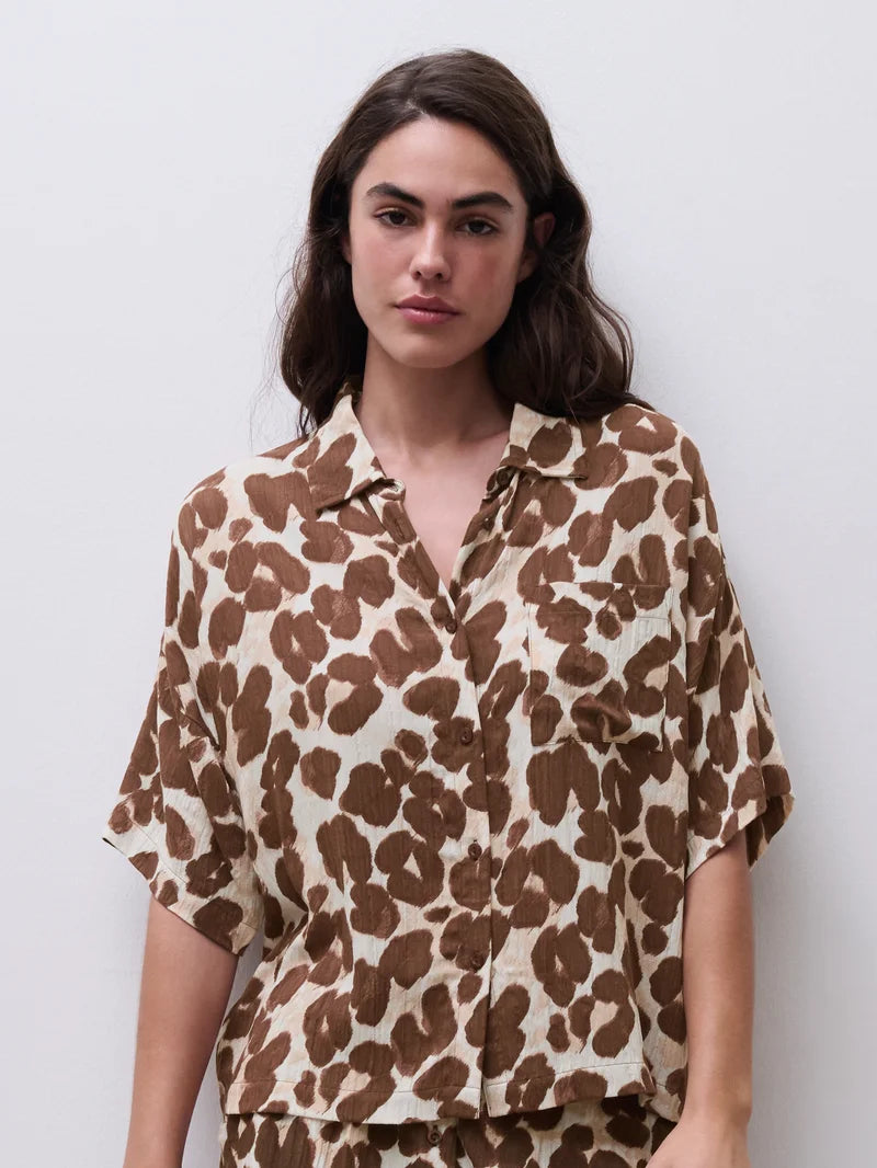 Femilet - Layla Short Sleeved Top Persian Leopard