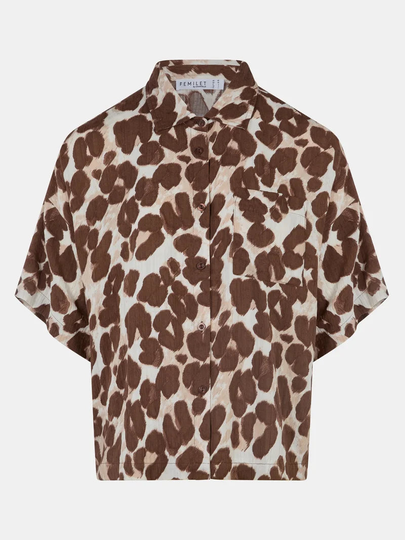 Femilet - Layla Short Sleeved Top Persian Leopard