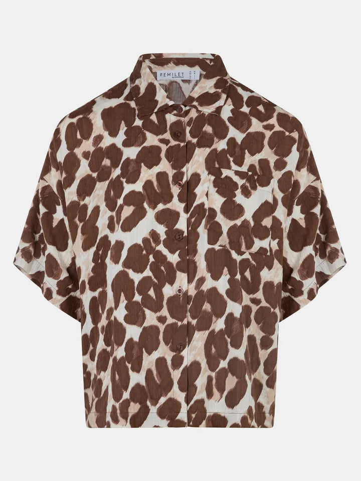 Femilet - Layla Short Sleeved Top Persian Leopard