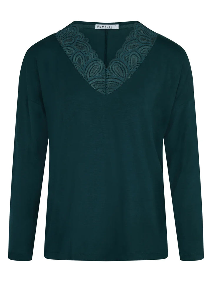 Femilet - Josie Top Long Sleeved Eden Green