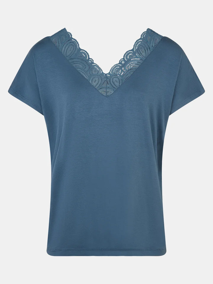 Femilet - Josie Short Sleeved Top Jeans Blue