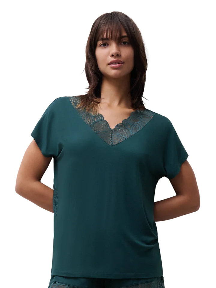 Femilet - Josie Top Short Sleeved Eden Green