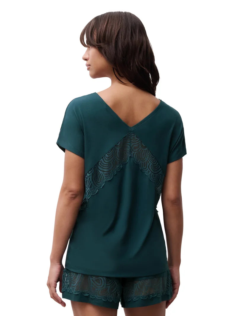 Femilet - Josie Top Short Sleeved Eden Green