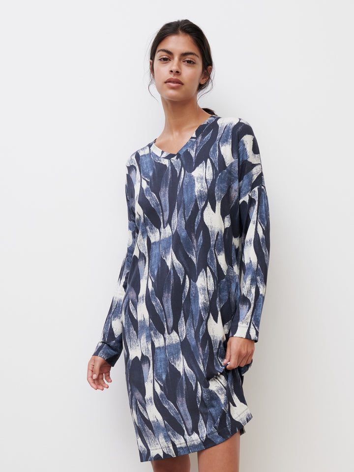 Femilet - Loraine Nightgown Ls Floral Print