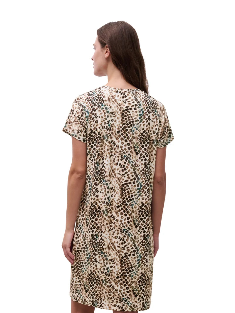 Femilet - Loraine Long Sleeved Nightgown Reptile Print