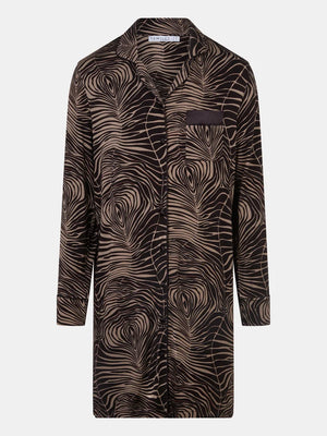 Femilet - Daisy Nightgown Long Sleeves Zebra Leaves
