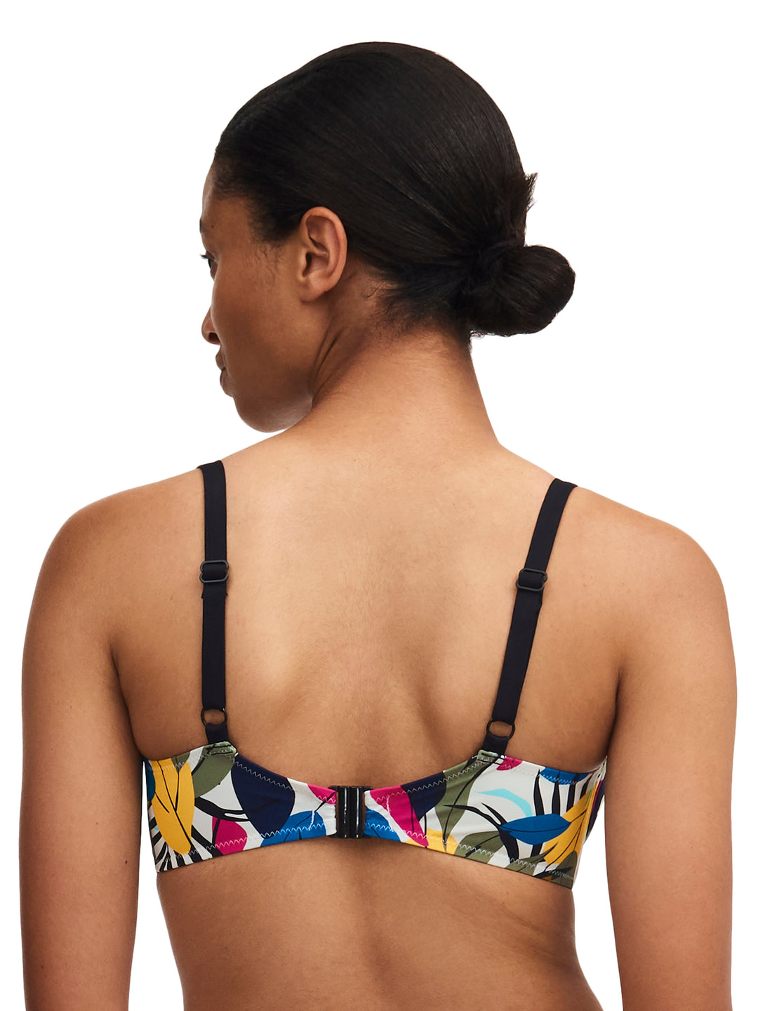 Femilet Bademode – Honduras Bedeckender Bügel-Bikini (verstellbar) Mehrfarbiger Vollschalen-Bikini mit Blättern von Femilet Bademode
