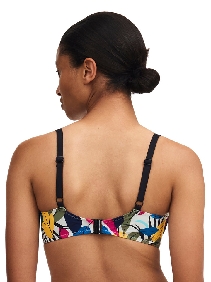 Femilet 泳衣 - 洪都拉斯 覆蓋帶鋼圈比基尼（可調節）多色樹葉全罩杯比基尼 Femilet 泳衣