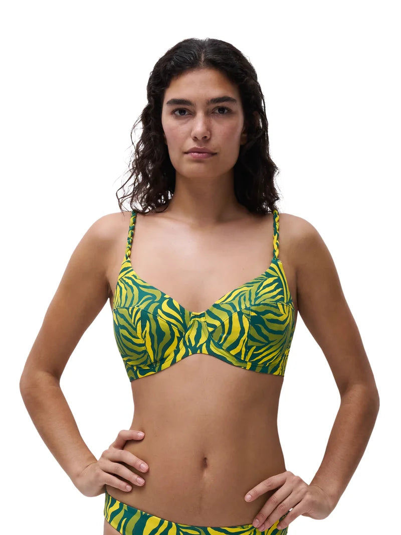 Femilet Swimwear - Tidra Covering Underwired Bikini Yellow Jungle