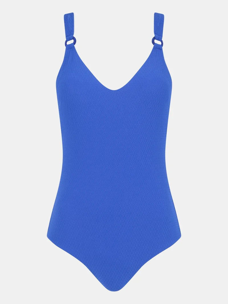 Femilet Swimwear - Navarino Wirefree Covering T-Shirt Swimsuit Royal Blue