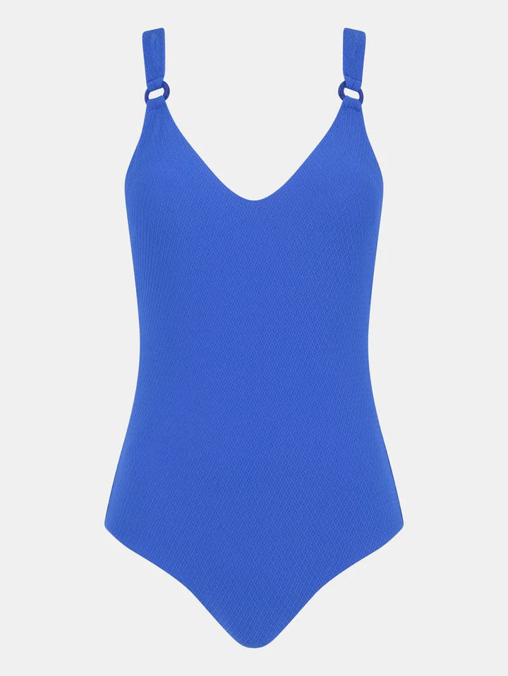 Femilet Swimwear - Navarino Wirefree Covering T-Shirt Swimsuit Royal Blue