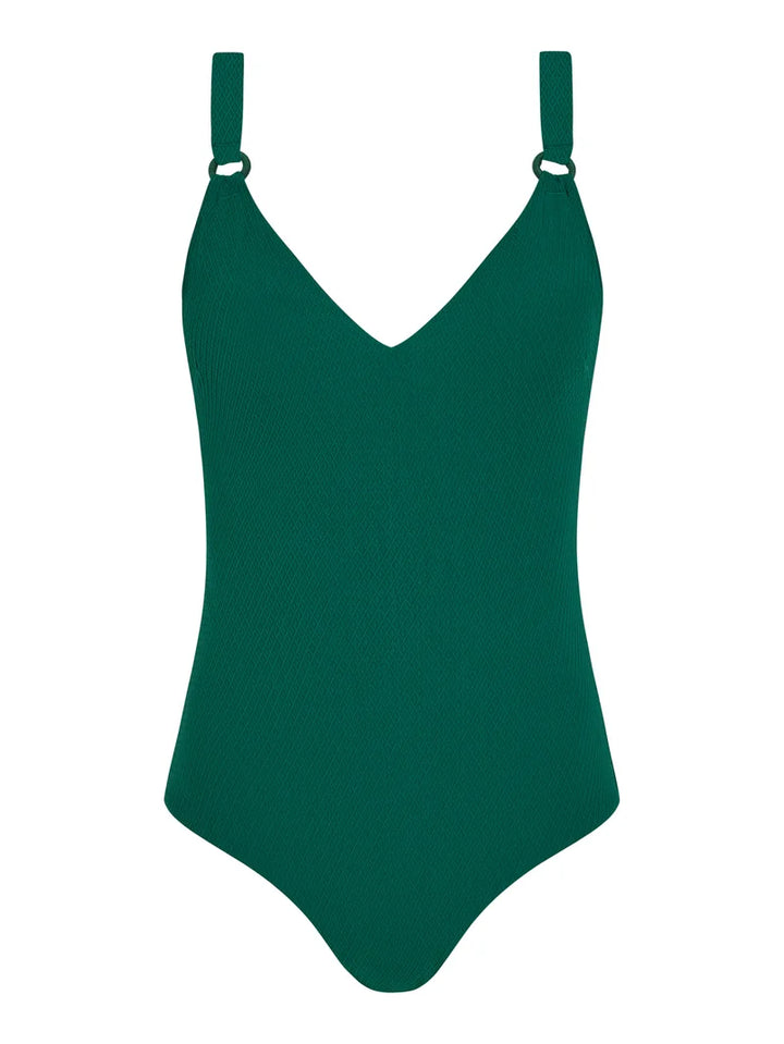 Femilet Swimwear - Navarino Wirefree Plunge T-Shirt Swimsuit Botanical Garden